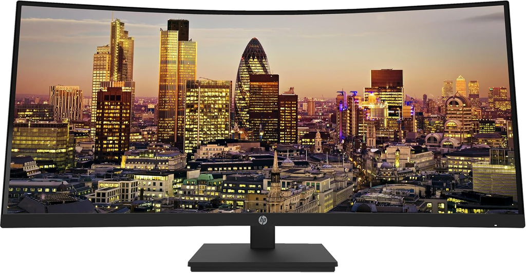 HP P34HC G4 Curved 34 inch 3440 x 1440 2K WQHD LCD Monitor 2-Pack Bundle with Built-in Speakers