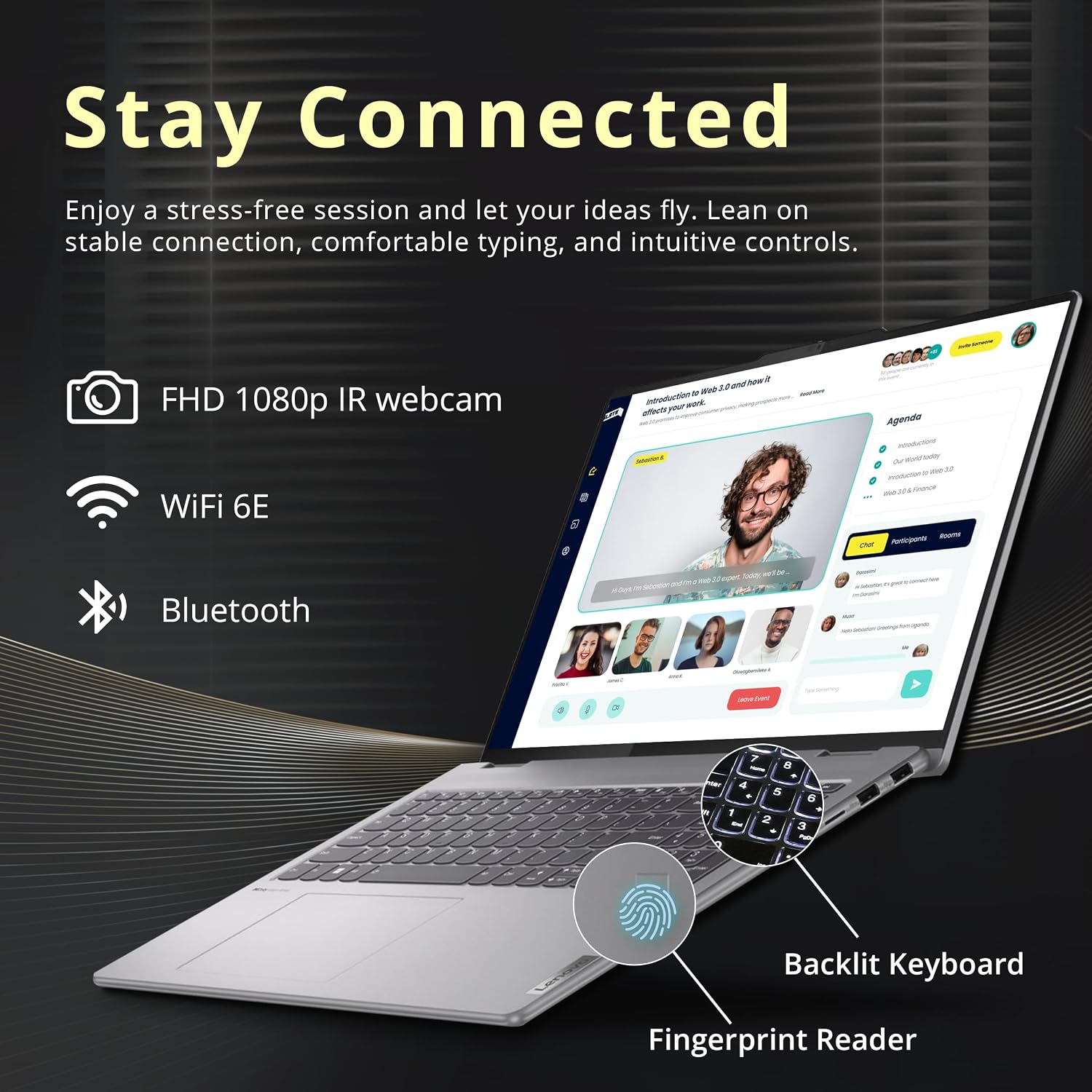 Lenovo Yoga 7 2-in-1 16' WUXGA Touchscreen Laptop, AMD Ryzen 7 8840HS, 16GB LPDDR5X, 1.5TB Storage (1TB SSD+512GB Docking Station Set), Backlit Keyboard, Fingerprint Reader, Win 11, Artic Grey