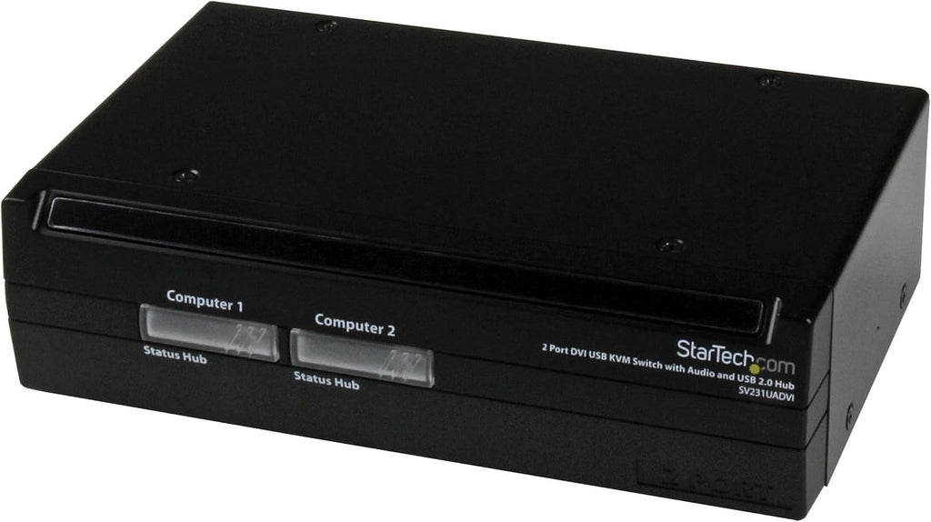 StarTech.com SV231UADVI 2 Port DVI USB KVM Switch with Audio and USB 2.0 Hub,Black