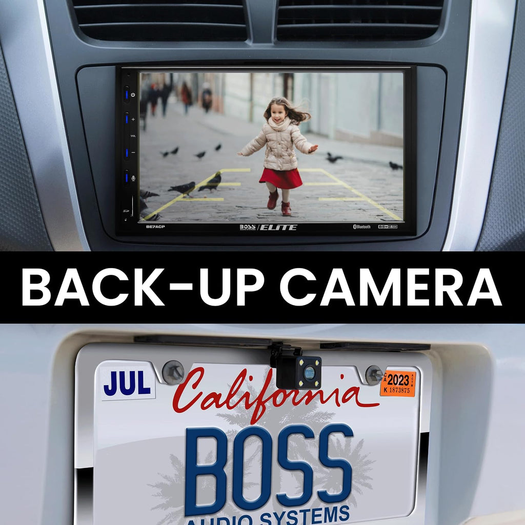 BOSS Audio Systems BE7ACP-C Car Stereo - Apple CarPlay, Android Auto, 7 Inch Touchscreen, Bluetooth, No CD DVD Player, Radio Receiver, Backup Camera