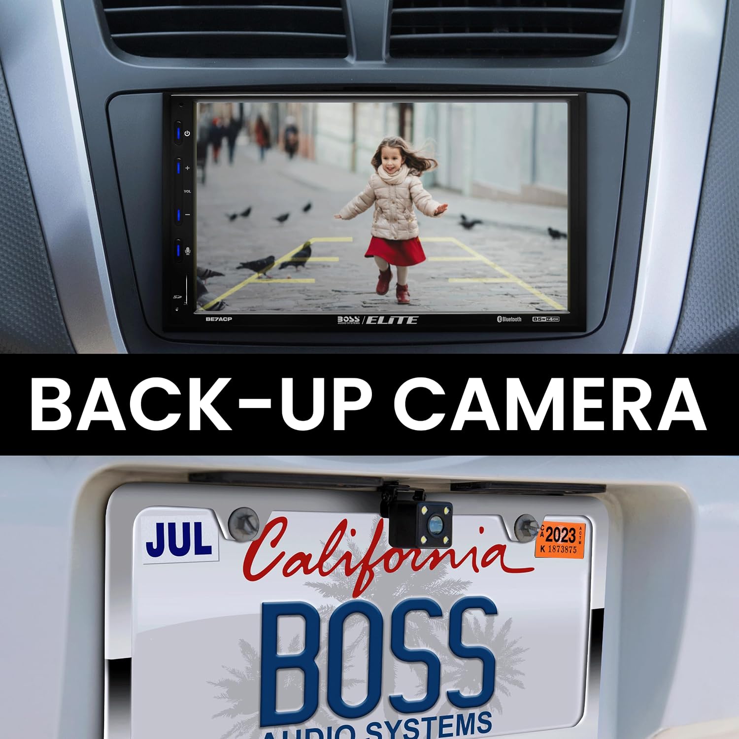 BOSS Audio Systems BE7ACP-C Car Stereo - Apple CarPlay, Android Auto, 7 Inch Touchscreen, Bluetooth, No CD DVD Player, Radio Receiver, Backup Camera