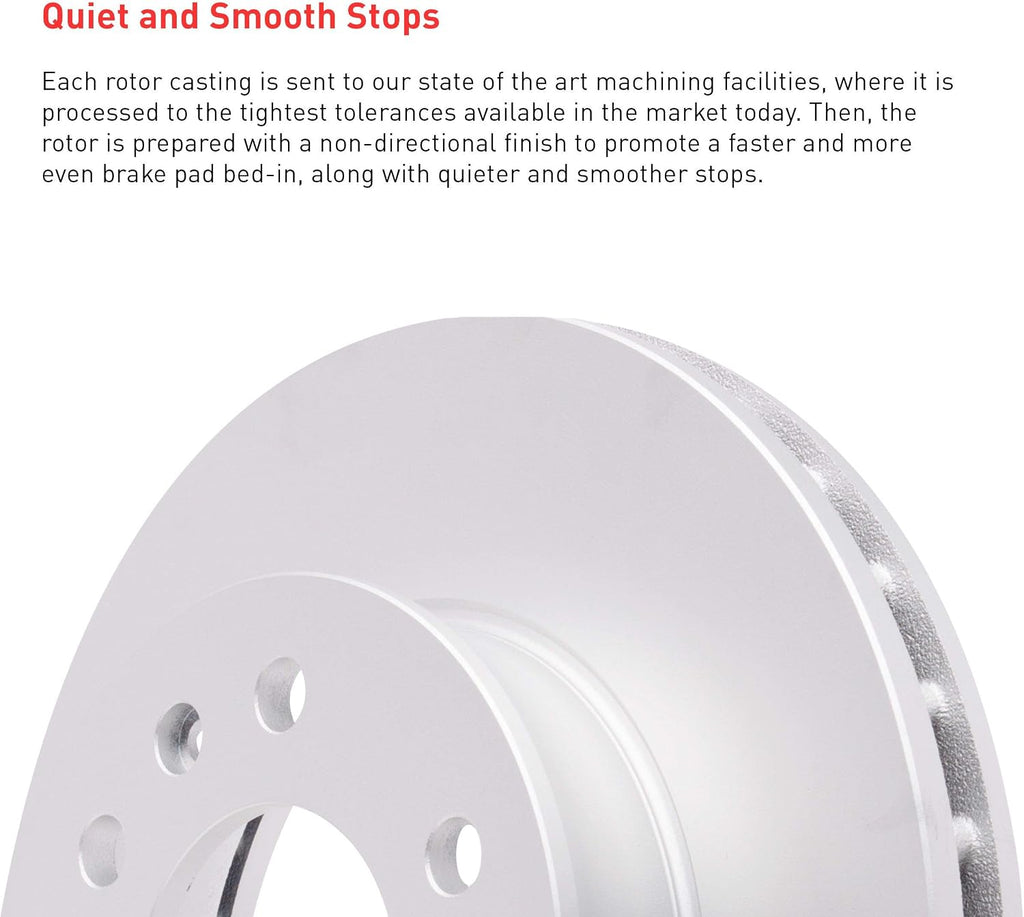 Dynamic Friction Company Front Brakes and Rotors|BlankBrake Rotors| Front 3000 Ceramic Brake Pads and Rotors Kit| Automotive Replacement Brake Kits