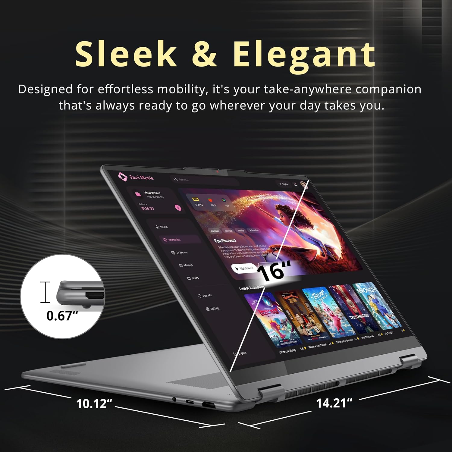 Lenovo Yoga 7i 2-in-1 16' 2K Touchscreen Laptop, Intel Ultra 5 226V, 16GB LPDDR5X, 1TB(512GB SSD+512GB Docking Station), Intel Arc Graphics, Backlit Keyboard, Fingerprint, Wi-Fi 7, Win 11 Pro, Gray