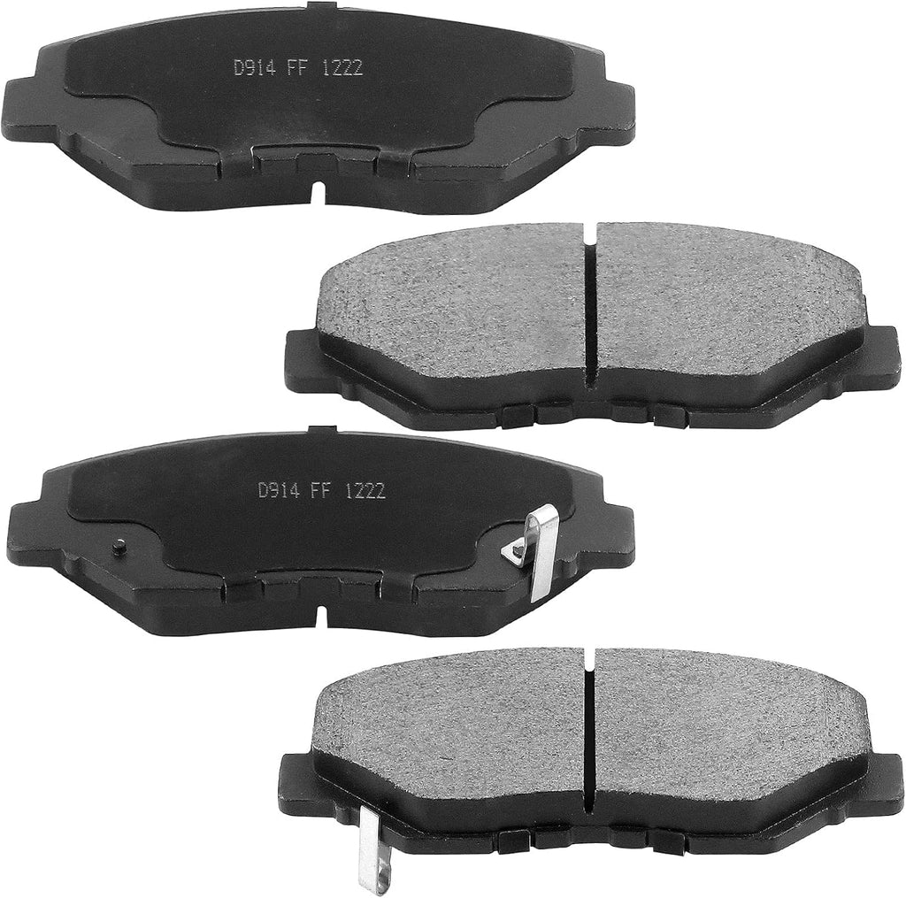 MotorbyMotor 282mm Front Brake Kit Rotors and Brake Pads Replacement for Honda Accord Civic CR-V Element, Acura ILX Drilled & Slotted Disc Brake Rotor & Ceramic Pads 31257, 12040036
