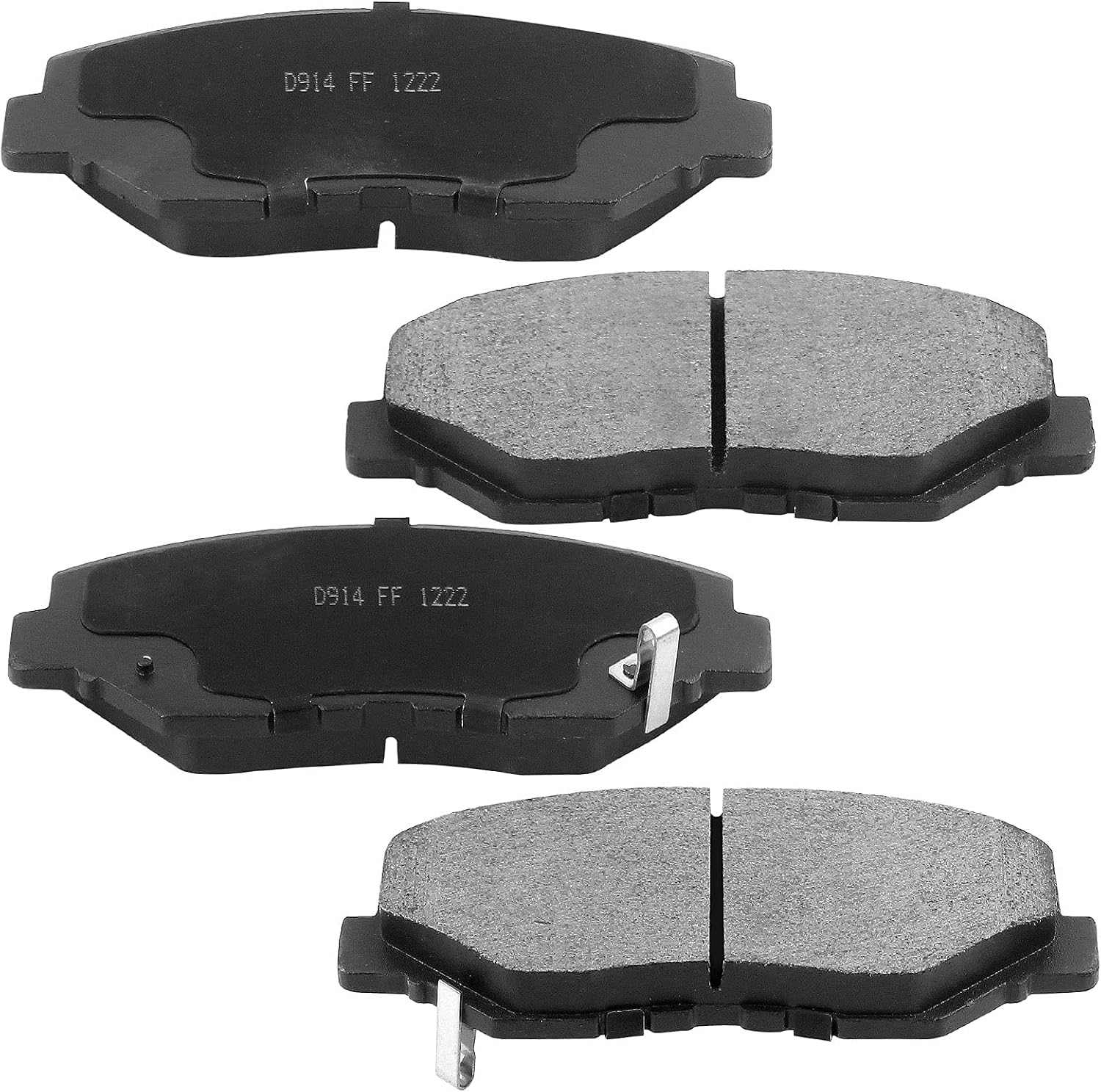 MotorbyMotor 282mm Front Brake Kit Rotors and Brake Pads Replacement for Honda Accord Civic CR-V Element, Acura ILX Drilled & Slotted Disc Brake Rotor & Ceramic Pads 31257, 12040036