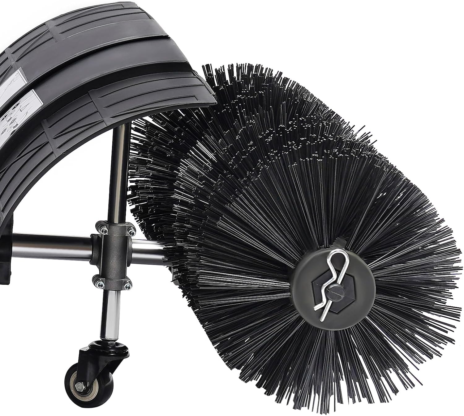 52CC Gas Handheld Sweeper, 52cc 2Stroke Gas Walk Behind Push Lawn Sweeper, Snow Sweeping Broom Artificial Grass Power Brush Lawn Sweeper Cleaner Tools for Lawn Leaf Artificial Turf Grass Gravel