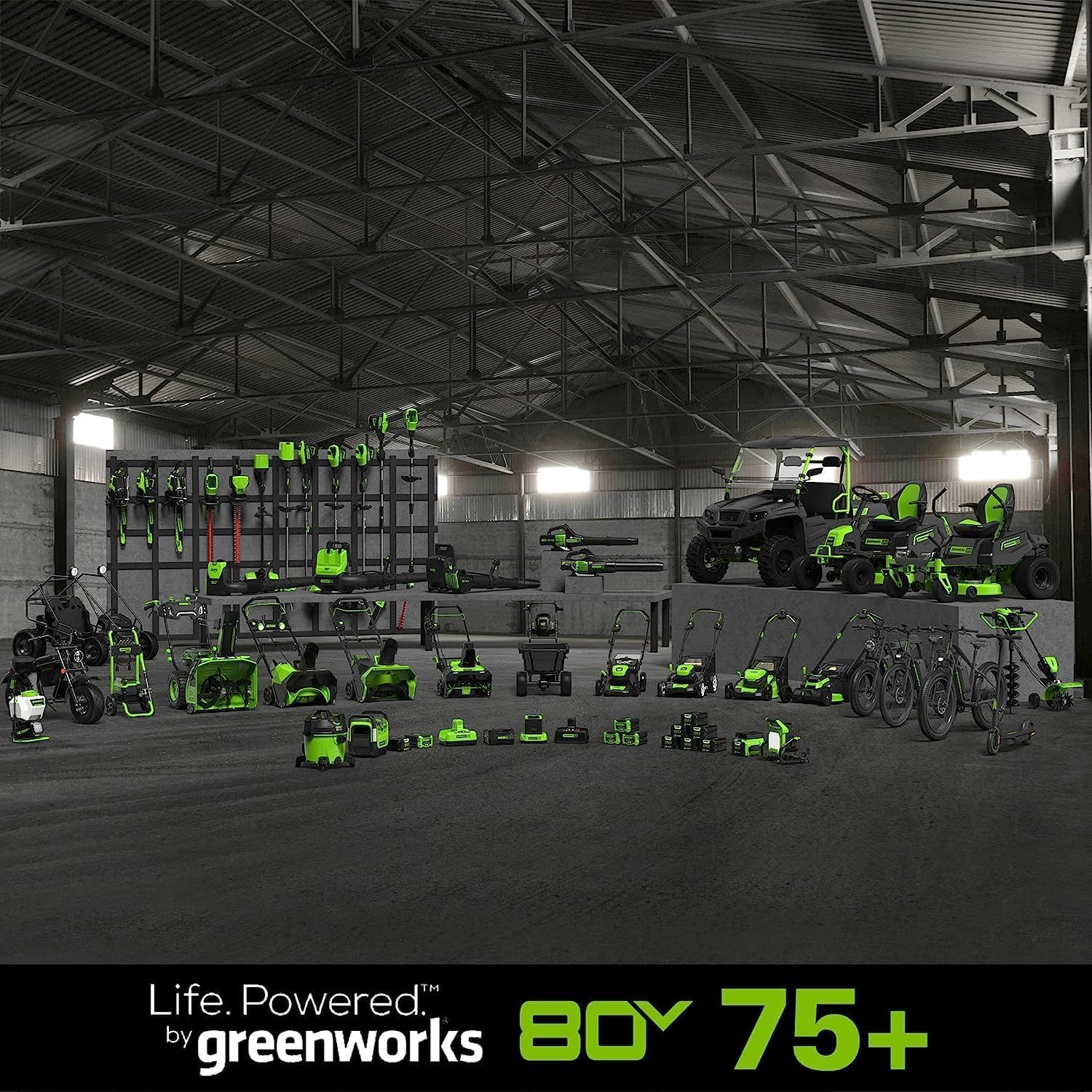 Greenworks 80V 25' Cordless Brushless Self-Propelled Rear Wheel Drive 3-in-1 Lawn Mower + 16' String Trimmer + 730 CFM Leaf Blower Combo Kit - 4.0Ah & 2.5Ah Batteries (2) + 2 Chargers | Zero Emissions