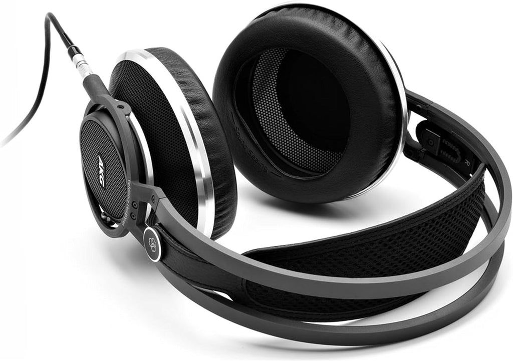 AKG Pro Audio K812PRO Wired, Over-Ear, Open Cup Style, Detachable Flat Cable, Superior Reference Audiophile Headphones with 53mm Transducers. Accurate, Natural Sound. Black with Silver