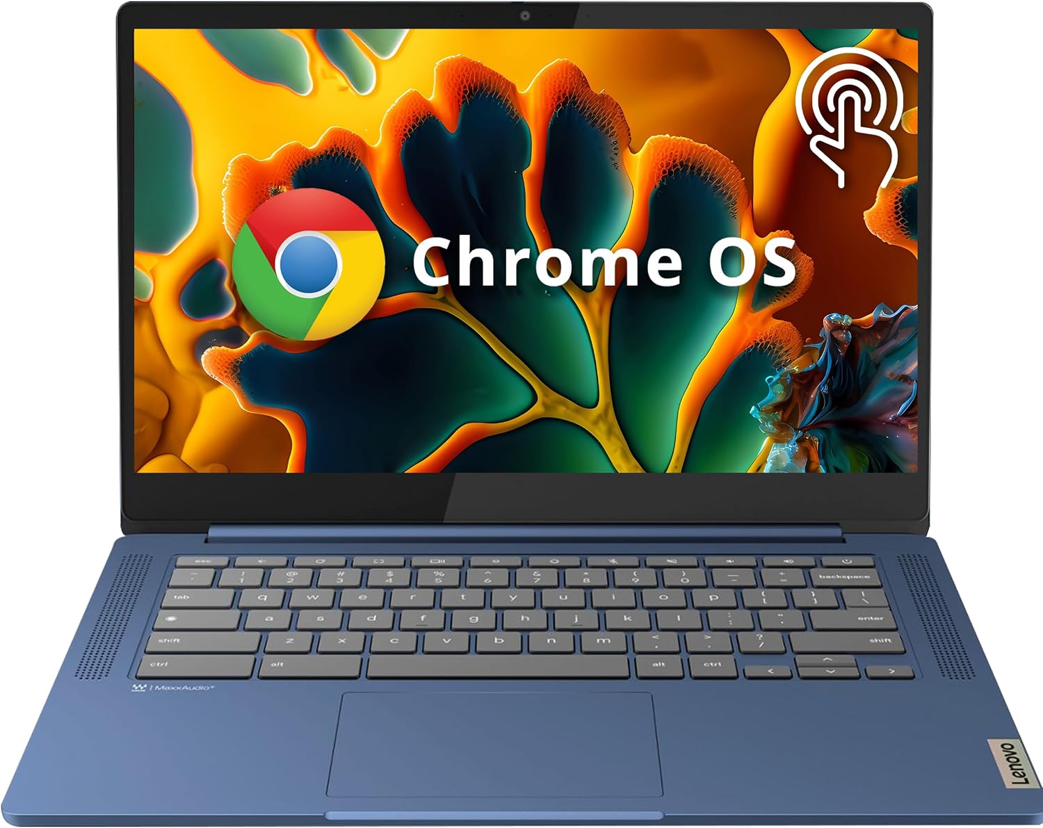 Lenovo IdeaPad Slim 3 Chromebook, 14″ FHD IPS Touchscreen Laptop, MediaTek Kompanio 520, 4GB LPDDR4X, 64GB eMMC, HD Camera, WiFi 6, Chrome OS, Abyss Blue (Renewed)