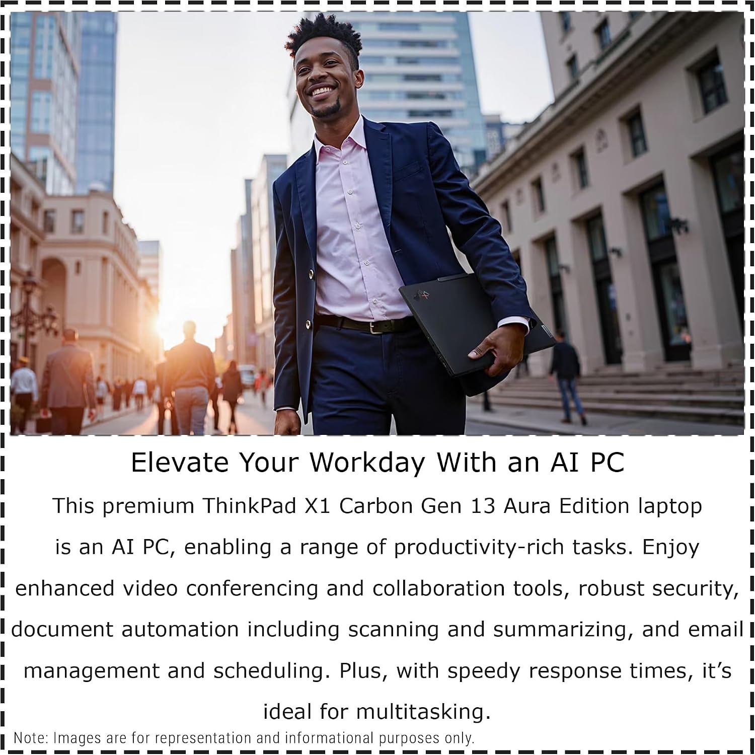 Lenovo Thinkpad X1 Carbon Gen 13 Aura Edition Laptop, Intel Ultra 7-265U, 32 GB LPDDR5x RAM, 1 TB PCIe SSD, 14' WUXGA (1920x1200) Display, Integrated Intel Graphics, Backlit Keyboard, W11 Pro, Black