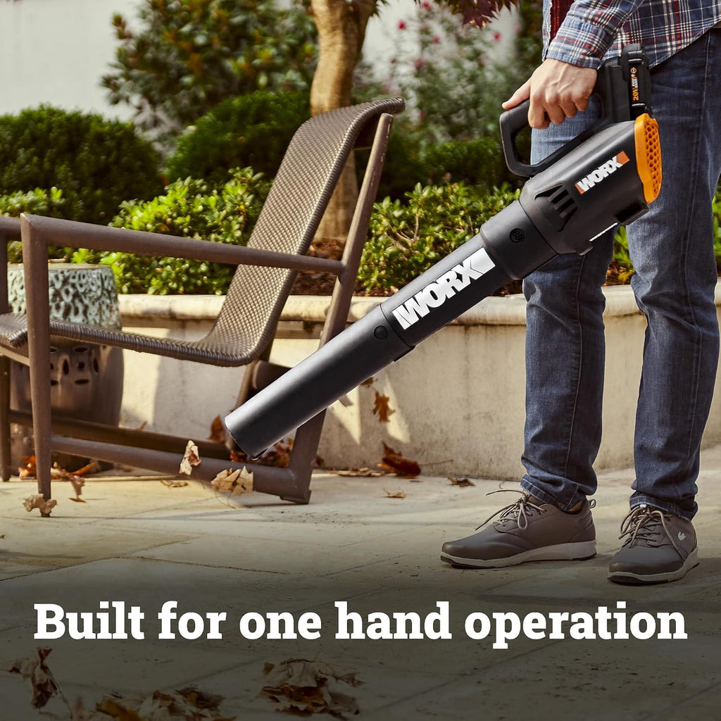 WORX 20V 12'' Cordless String Trimmer & 360 CFM Leaf Blower Combo, 2 Batteries & Charger Included, WG929
