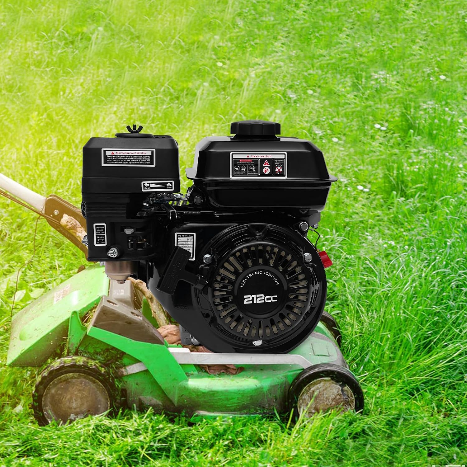 4 Stroke 210CC Gas Engine GX160 Gas Engine 7.5HP OHV Gasoline Engine Horizontal Air Cooled Pull Start Motor Replaces for Honda Industrial Grade Gasoline Powered