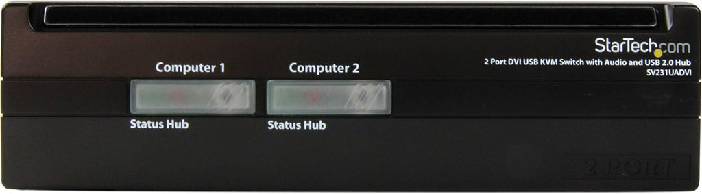 StarTech.com SV231UADVI 2 Port DVI USB KVM Switch with Audio and USB 2.0 Hub,Black