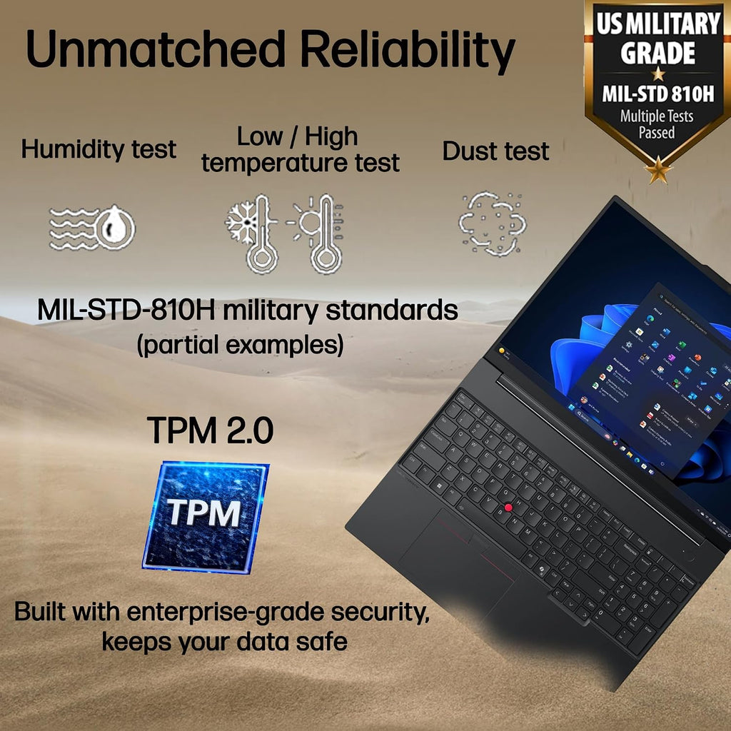 Lenovo ThinkPad E16 Gen 3 Business AI PC Laptop (16' FHD+ Anti-Glare, Intel 16-Core Ultra 7 255H (> i7-13700H), 32GB DDR5 RAM, 1TB SSD), Fingerprint Reader, 5MP Webcam, Thunderbolt 4, Win 11 Pro