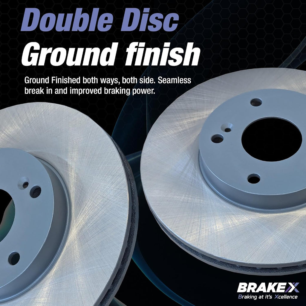Brake X Front Brake Rotors Kit replacement for 2016-2017 JEEP GRAND CHEROKEE | ARES Semi Coated Rotors