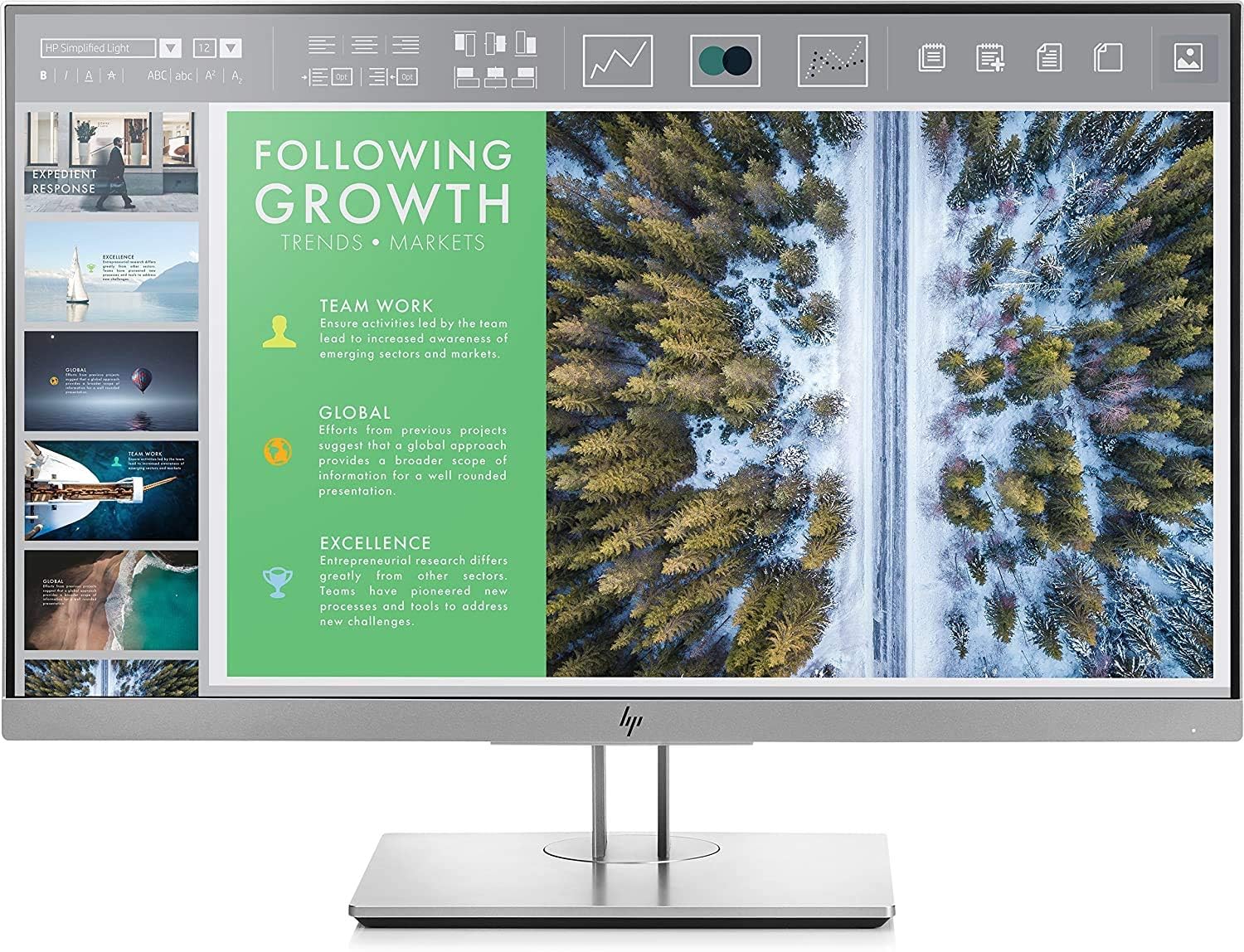 HP EliteDisplay 23-Inch Screen LED-Lit Monitor Silver (1FH46AA#ABA)