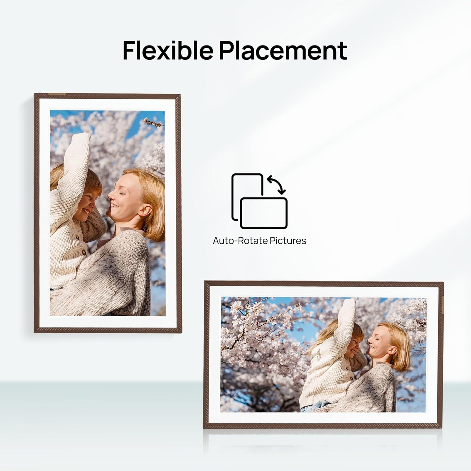 ARZOPA 15.6' Large Digital Picture Frame Free Cloud Storage No Subscription 1920X1080 FHD Touchscreen Anti-Glare Electric Photo Frame Slideshow Custom Gift Mode for Family and Friends