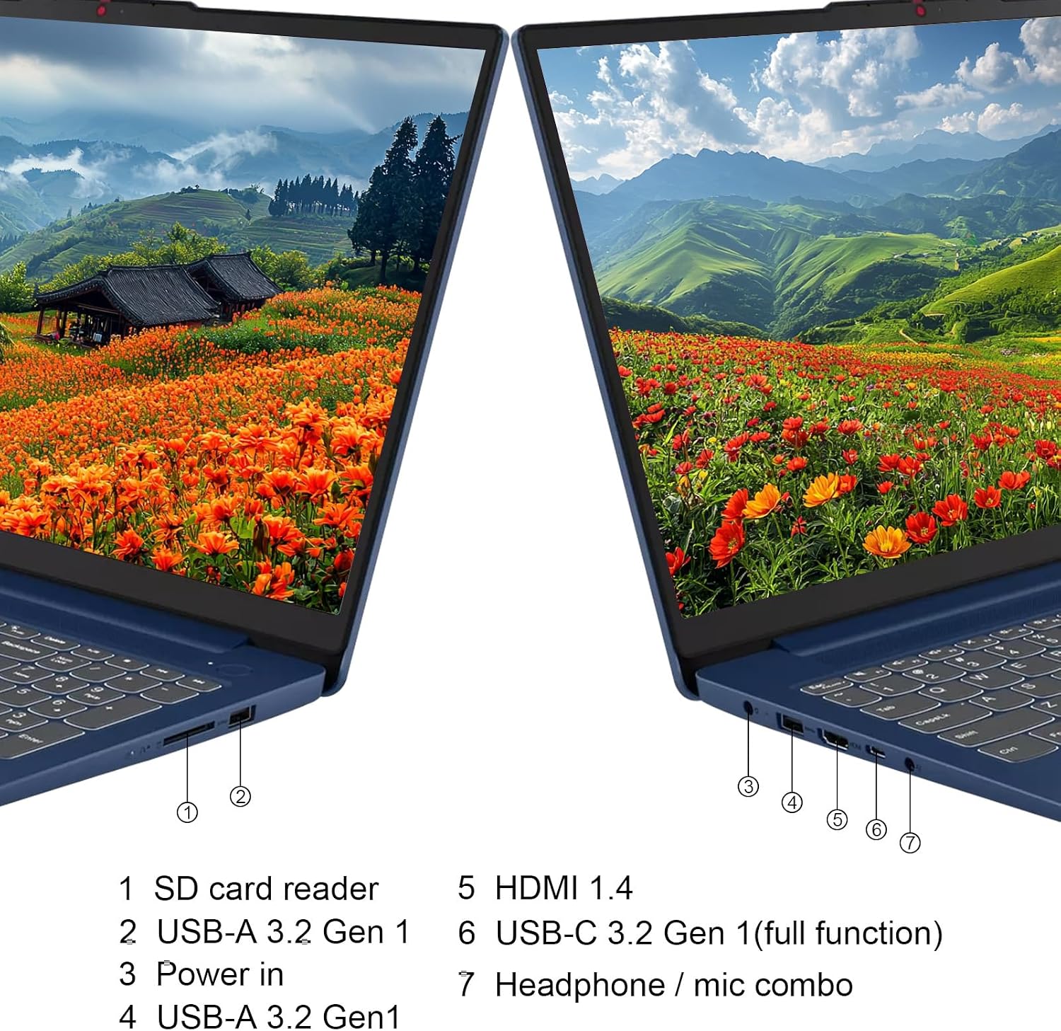 Lenovo Ideapad 3 15.6' Touchscreen Laptop, AMD Ryzen 5 7530U(Beats i7-9850H), 15.6'' FHD Touch Display, 8GB RAM, 1TB SSD M.2 PCIe, Wi-Fi 6, Backlit Keyboard, Windows 11 Pro, Abyss Blue