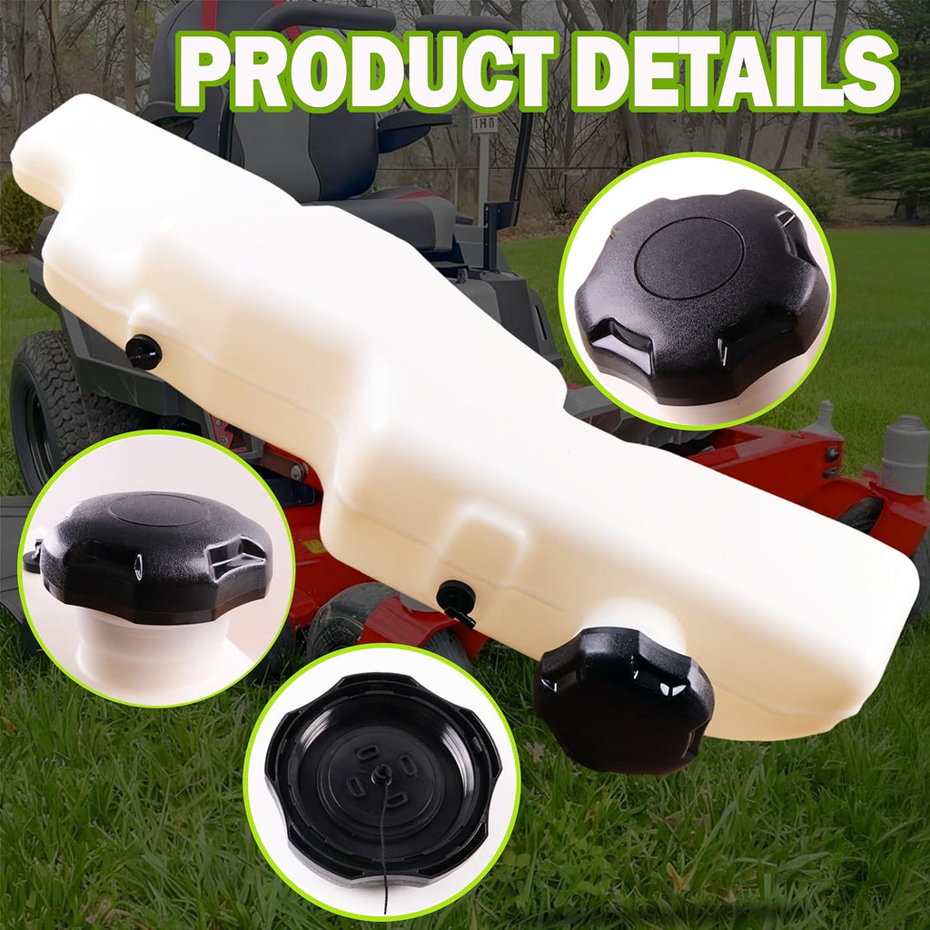 JEENDA Fuel Tank Assembly with Cap 119-3324 Compatible with Exmark Quest E-Series,Quest S-Series,for Toro TimeCutter MX, TimeCutter SS, TimeCutter SX, TimeCutter ZS Series