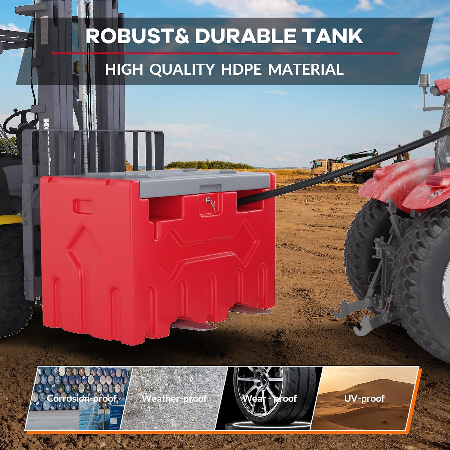 Fuel Caddy 50 Gallon 192l Portable Gas Caddy Fuel Storage Tank with 4 Wheels Manual Transfer Pump, Gasoline Diesel Fuel Container for Cars, Lawn Mowers, ATV, Boats