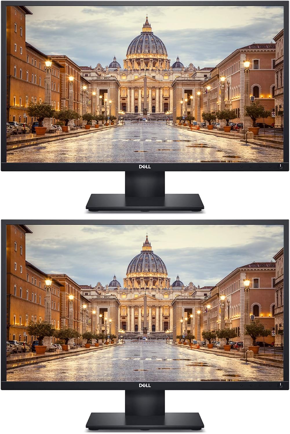 Dell E2420H 24 Inch FHD (1920 x 1080) LED Backlit LCD IPS Monitor with DisplayPort - VGA Ports 2-Pack (25WFD)