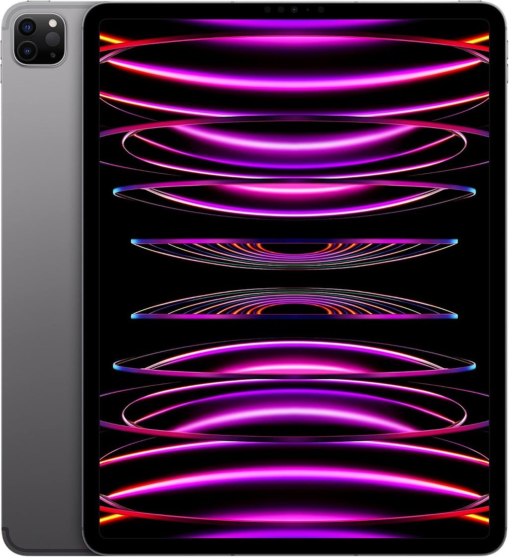 Apple iPad Pro 12.9-inch (6th Generation): with M2 chip, Liquid Retina XDR Display, 512GB, Wi-Fi 6E + 5G Cellular, 12MP front/12MP and 10MP Back Cameras, Face ID, All-Day Battery Life – Space Gray