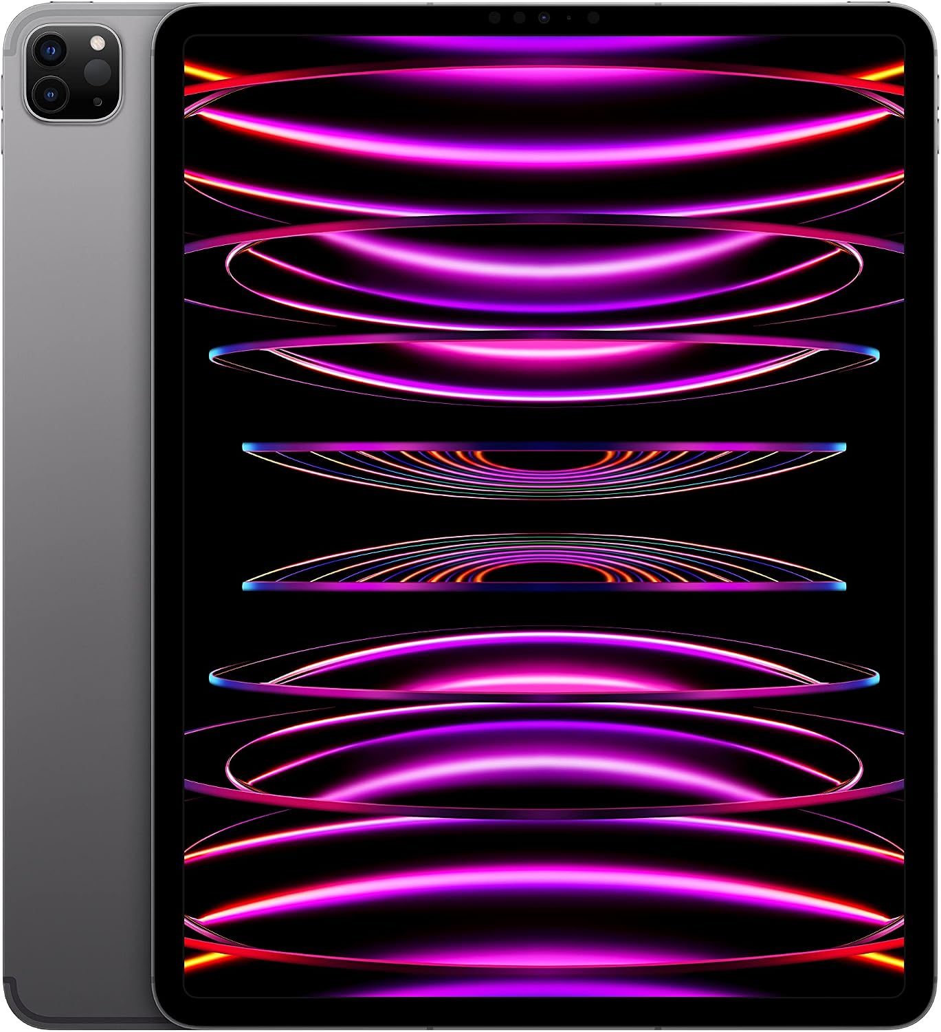 Apple iPad Pro 12.9-inch (6th Generation): with M2 chip, Liquid Retina XDR Display, 512GB, Wi-Fi 6E + 5G Cellular, 12MP front/12MP and 10MP Back Cameras, Face ID, All-Day Battery Life – Space Gray