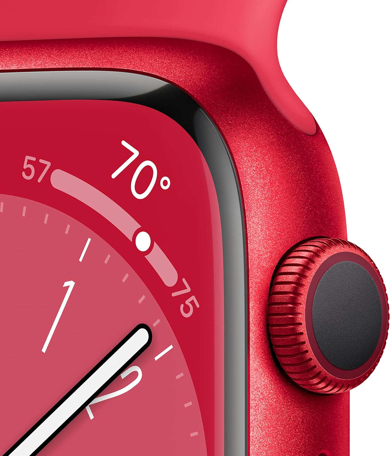 Apple Watch Series 8 (GPS, 41MM) - (Product) RED Aluminum Case with (Product) RED Sport Band S/M (Renewed Premium)