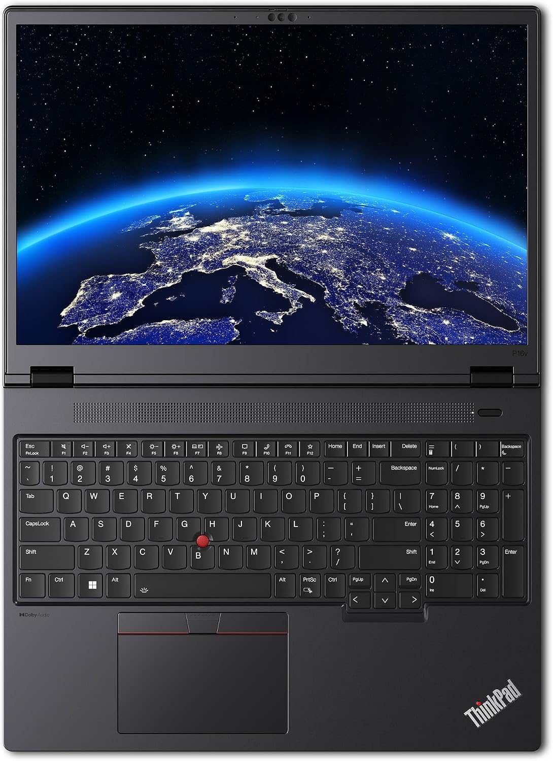Lenovo ThinkPad P16v Gen 2 Laptop, Intel Core Ultra 7 155H, 16' WUXGA (1920 x 1200), IPS, Anti-Glare, 32GB DDR5 RAM, 2TB SSD, Fingerprint Reader, 1080P FHD RGB Camera, Windows Pro 11 - Black
