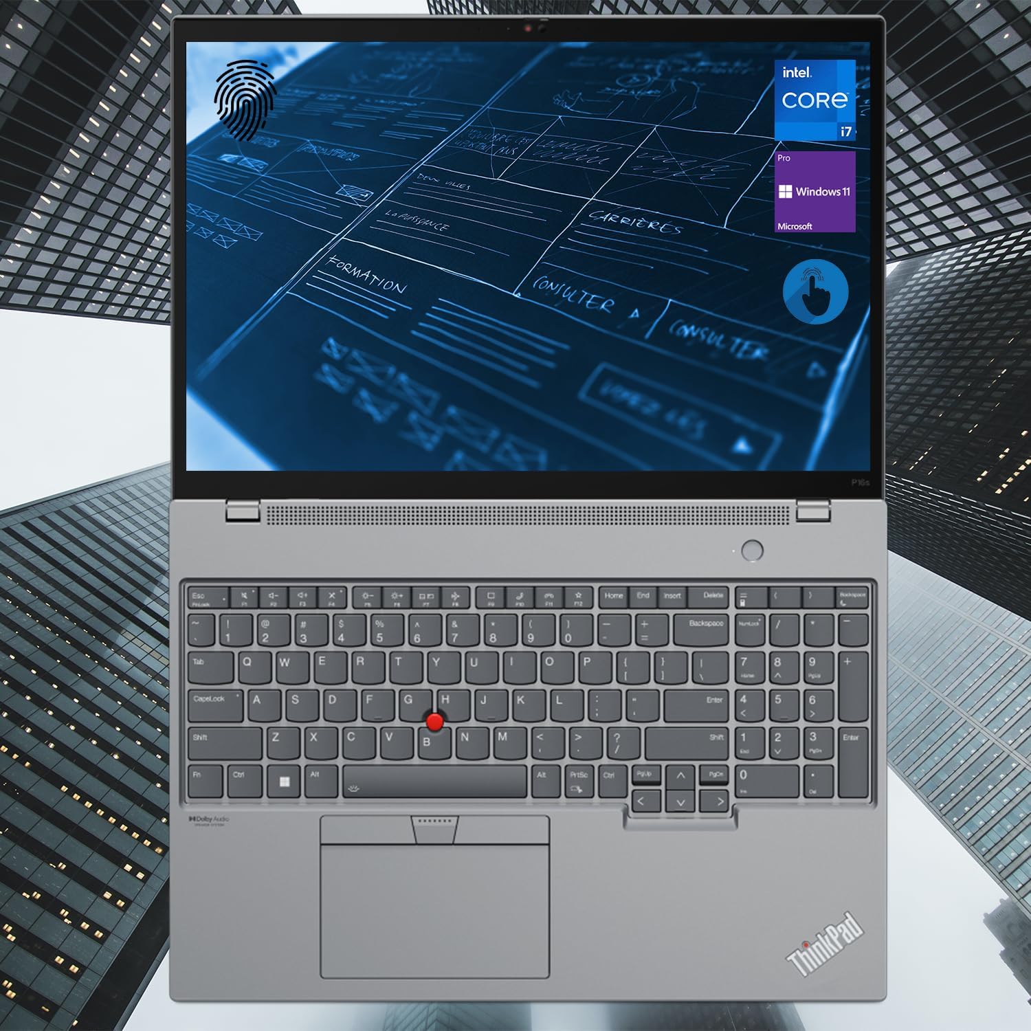 Lenovo ThinkPad P14s Gen 3 Mobile Workstation, 14' FHD+ Touchscreen, Intel i7-1260P, 32GB RAM, 1TB SSD, IR Camera, HDMI, Backlit Keyboard, Fingerprint Reader, Wi-Fi 6, Winodws 11 Pro