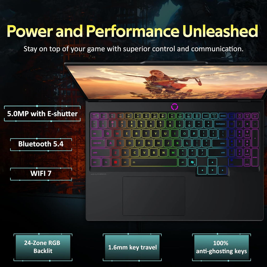 Lenovo Legion 5 15.1' WQXGA 165Hz Gaming Laptop, Intel i7-14700HX, GeForce RTX 5060 8GB GDDR7, 64GB DDR5, 4TB SSD, RGB Backlit Keyboard, 5.0MP Camera, Windows 11 Pro, Black, 512GB Docking Station Set
