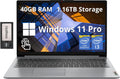 Lenovo Ideapad 1i 15.6' FHD Touchscreen Laptop, Intel i3 1215U, 40GB RAM, 1.16TB Storage(1TB SSD+160GB Docking Station Set), Intel UHD Graphics, Full Size Keyboard, Win11 Pro, Gray