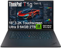 Lenovo ThinkPad T1g Gen 8 Mobile Workstation Laptop (NVIDIA RTX 5070 8GB, Intel Core Ultra 9 285H, 64GB DDR5, 2TB SSD, 16' 3.2K OLED Touchscreen) for Business, Gaming & Design, Fingerprint, Win 11 Pro