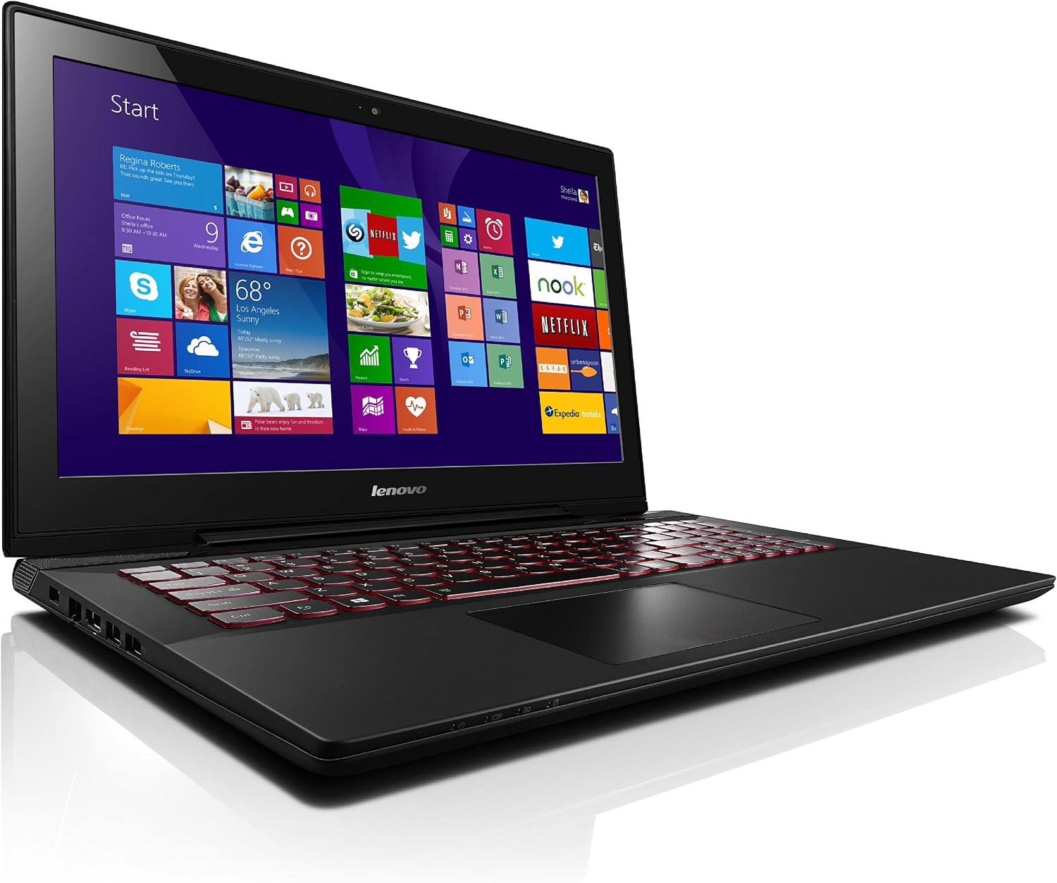 Lenovo Y50 59441400 Gaming Laptop (Windows 8, Intel Core i7-4720HQ, 15.6' LED-lit Screen, Storage: 16 GB, RAM: 16 GB) Black