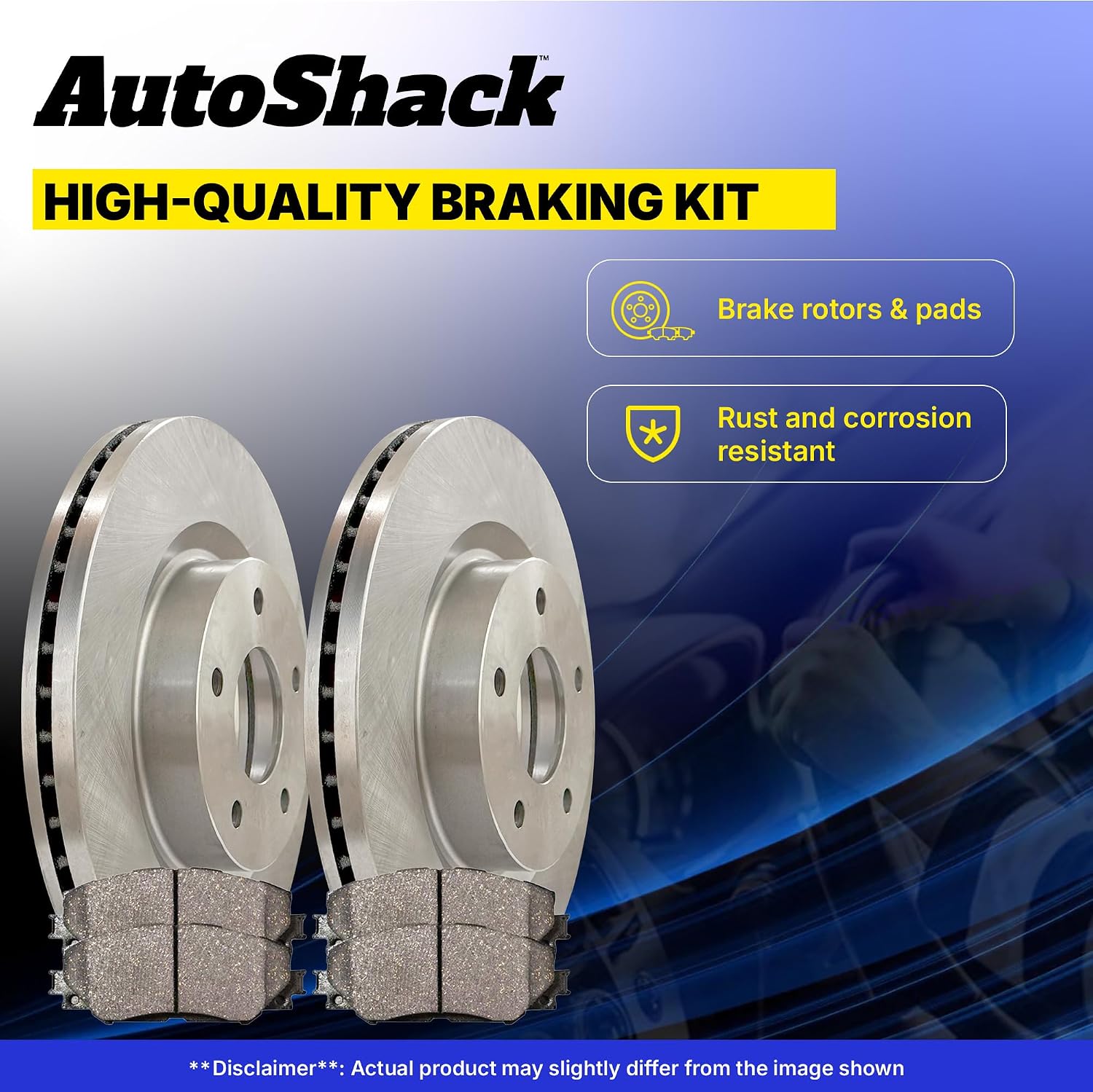 AutoShack Front Brake Rotors & Premium Pads for Ford & Lincoln, Edge 2007-2014 MKX 2007-2015, AWD FWD L4 2.0L V6 3.5L 3.7L - 12.6' (320 mm), 5-Lug