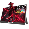 Portable Monitor 15.6 Inch FHD 1920X1080 IPS Gaming Display Monitor with USB-C & HDMI, Ultra-Slim External Second Screen with Speakers for Laptop, for Xbox，PC，Mac, Phone, PS5