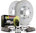 PowerStop Rear Brake Kit for Chevrolet Corvette 2006-13 - Carbon-Fiber Ceramic Z26 Brake Pads + Drilled & Slotted Rotors Upgrade, K1446-26
