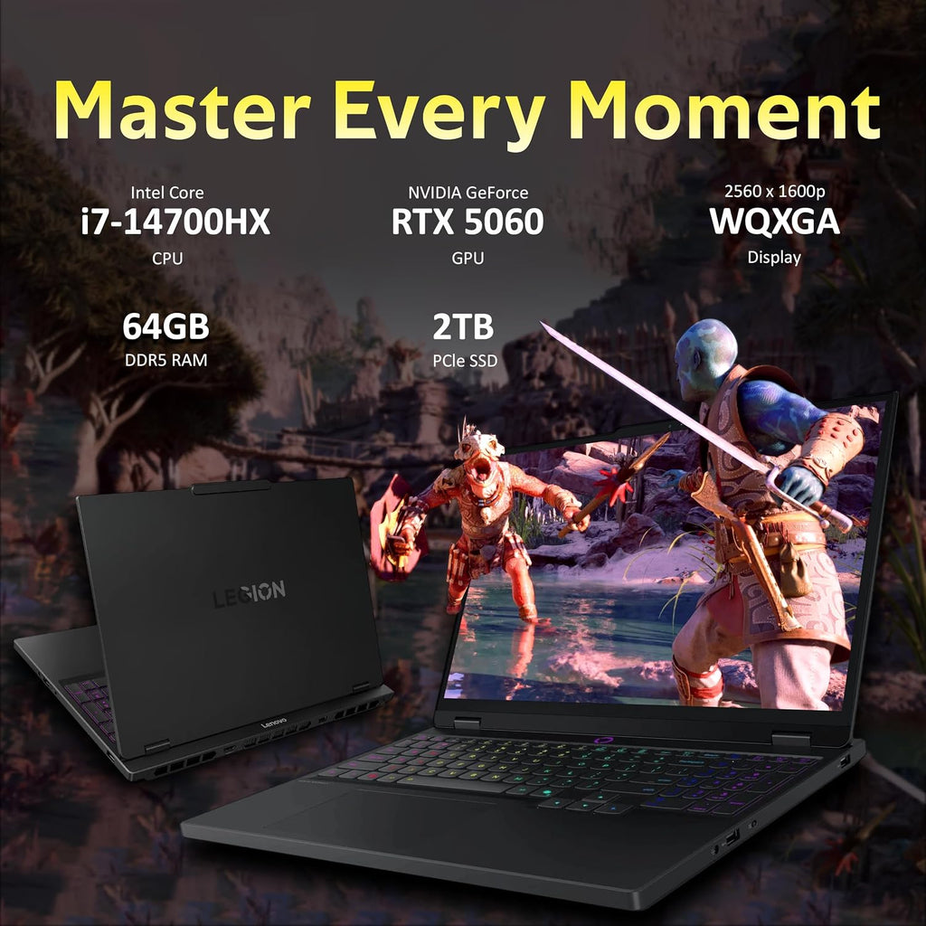 Lenovo Legion Pro 5i 16' WQXGA 165Hz Gaming Laptop, Intel 20-core Ultra 7 255HX (Beats Intel i9-14900HX), GeForce RTX 5070, 16GB DDR5, 1TB SSD, Backlit Keyboard, Win11 Pro, Black, 1TB Docking Station