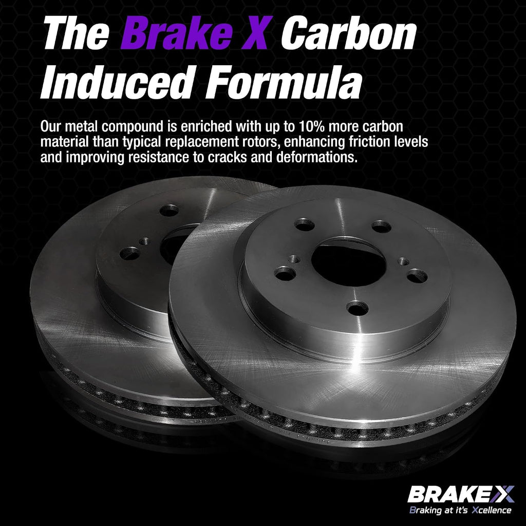 Brake X Front Brake Pads and Rotors Kit replacement for 2007 GMC TRUCK VAN SIERRA 1500 | NYX OE+ Rotors and Alpha Ceramic Brake Pads