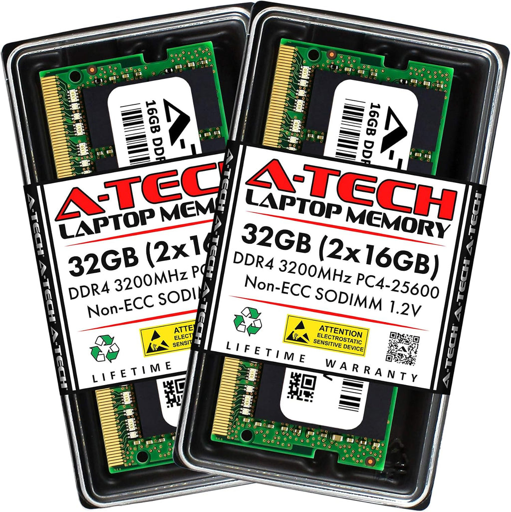 A-Tech 32GB Kit (2x16GB) RAM for Lenovo Legion 5/5i Gaming Laptop | DDR4 3200MHz PC4-25600 SODIMM 1.2V 260-Pin Non-ECC SO-DIMM Memory Upgrade