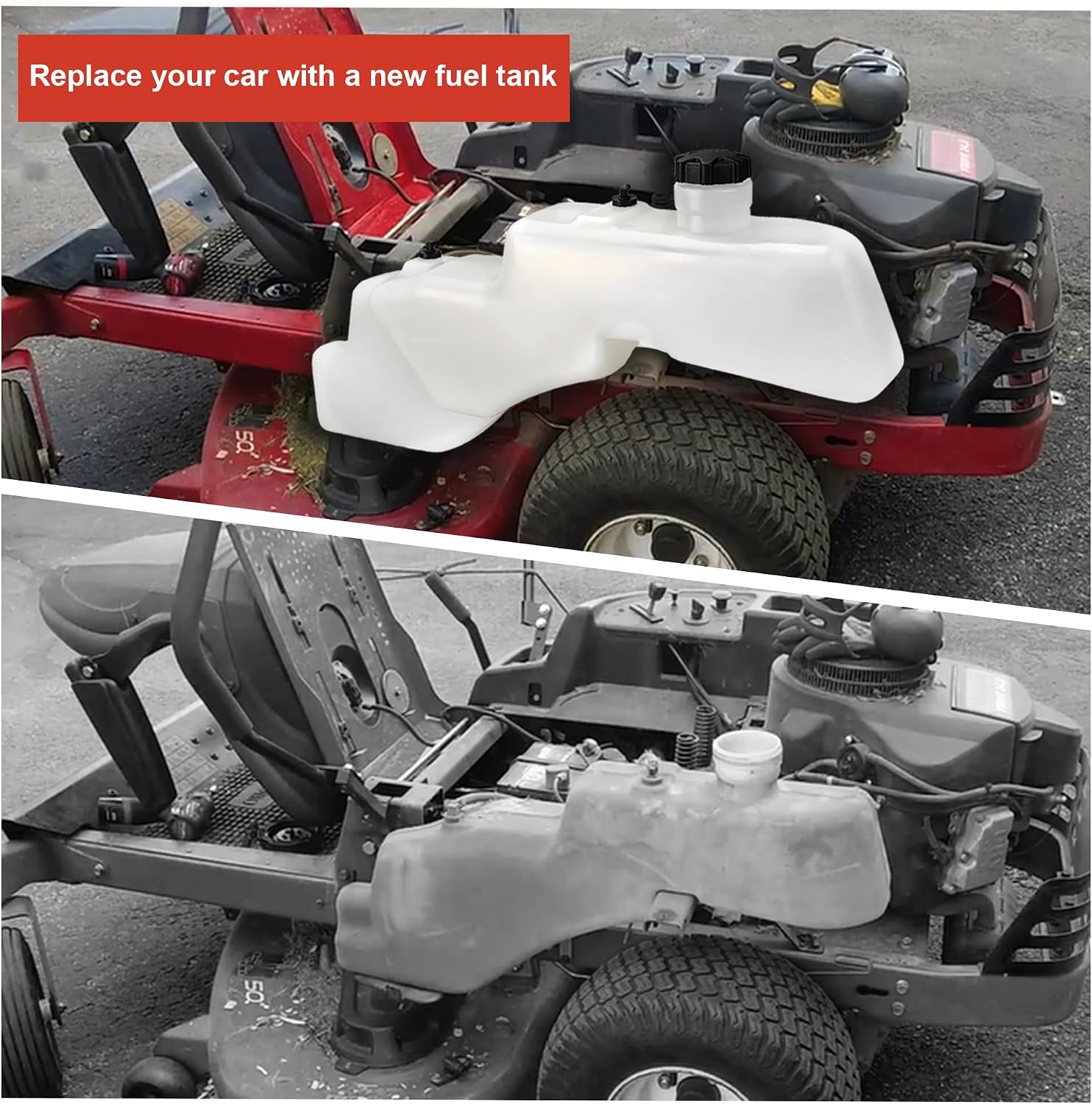 Fuel Tank Asm Part # 119-3324 Compatible with Quest E S Series, Toro TimeCutter MX, TimeCutter SS, TimeCutter SX, TimeCutter ZS Series