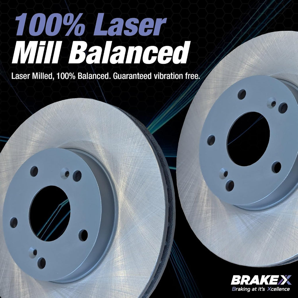 Brake X Front Brake Rotors Kit replacement for 2011 DODGE CHALLENGER | ARES Semi Coated Rotors