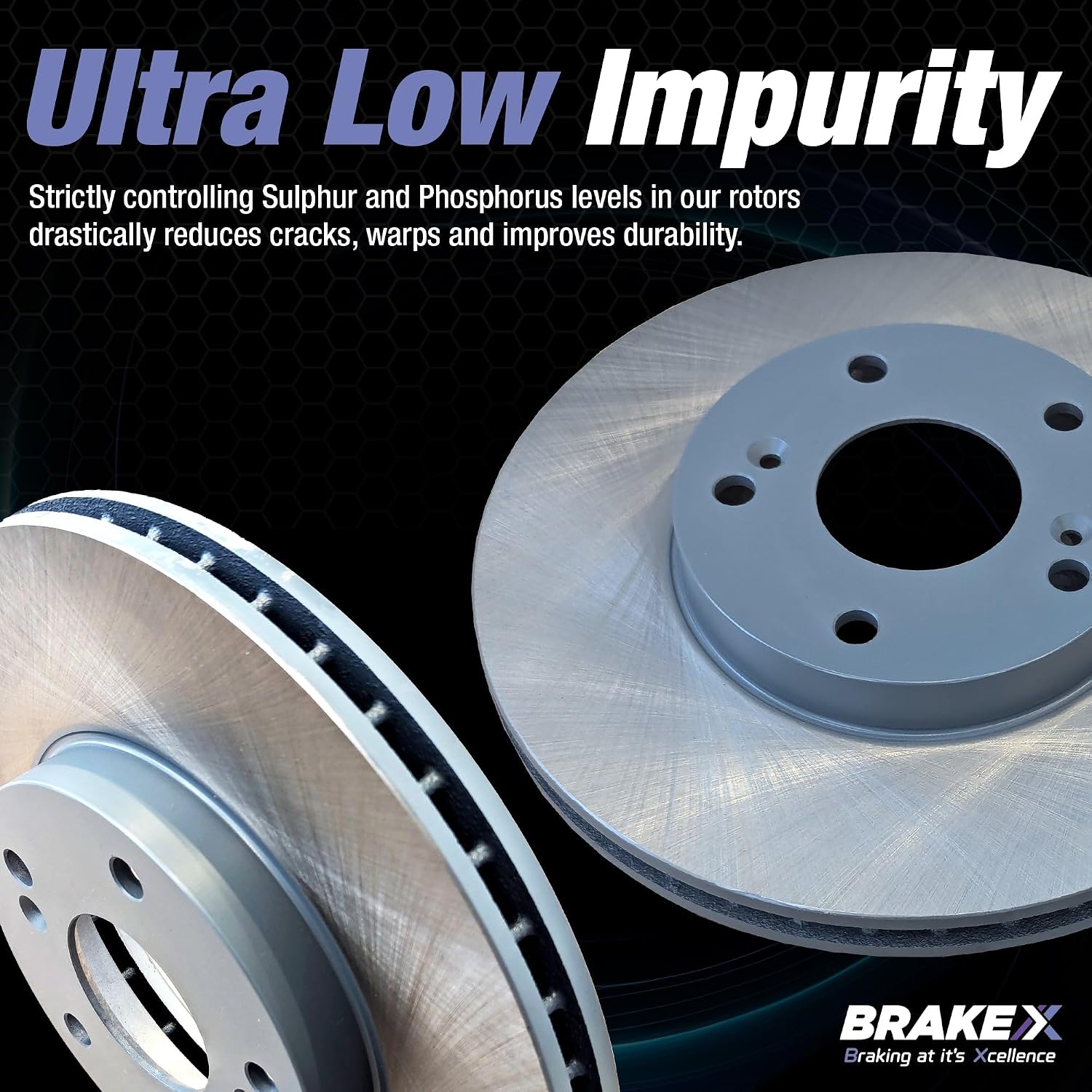 Brake X Front Brake Rotors Kit replacement for 2021-2022 NISSAN ROGUE SPORT | ARES Semi Coated Rotors