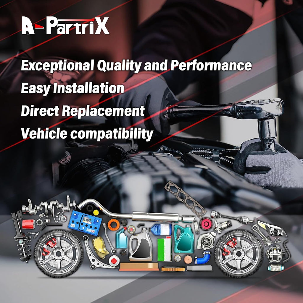 ‎A-Partrix Brakes and Rotors Front and Rear - Brake Pads and Rotors Kit, High Performance Brake Kits Replacement fits Chevy Silverado 1500 2007-2007 fits GMC Sierra 1500 2007-2007