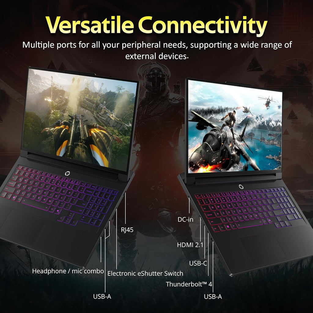 Lenovo Legion Pro 7i 16' WQXGA OLED 240Hz Gaming Laptop, Intel Ultra 9 275HX, GeForce RTX 5090, 64GB DDR5, 5TB Storage(4TB SSD+1TB Docking Station Set), Backlit Keyboard, WiFi 7, Win 11 Pro, Black