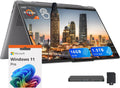Lenovo Yoga 7 2-in-1 16' WUXGA Touch Laptop, AMD Ryzen 7 8840HS, 16GB LPDDR5X, 1.5TB Storage (512GB SSD+1TB Docking Station Set), Backlit Keyboard, Fingerprint Reader, FHD IR Webcam, Win 11 Pro, Gray