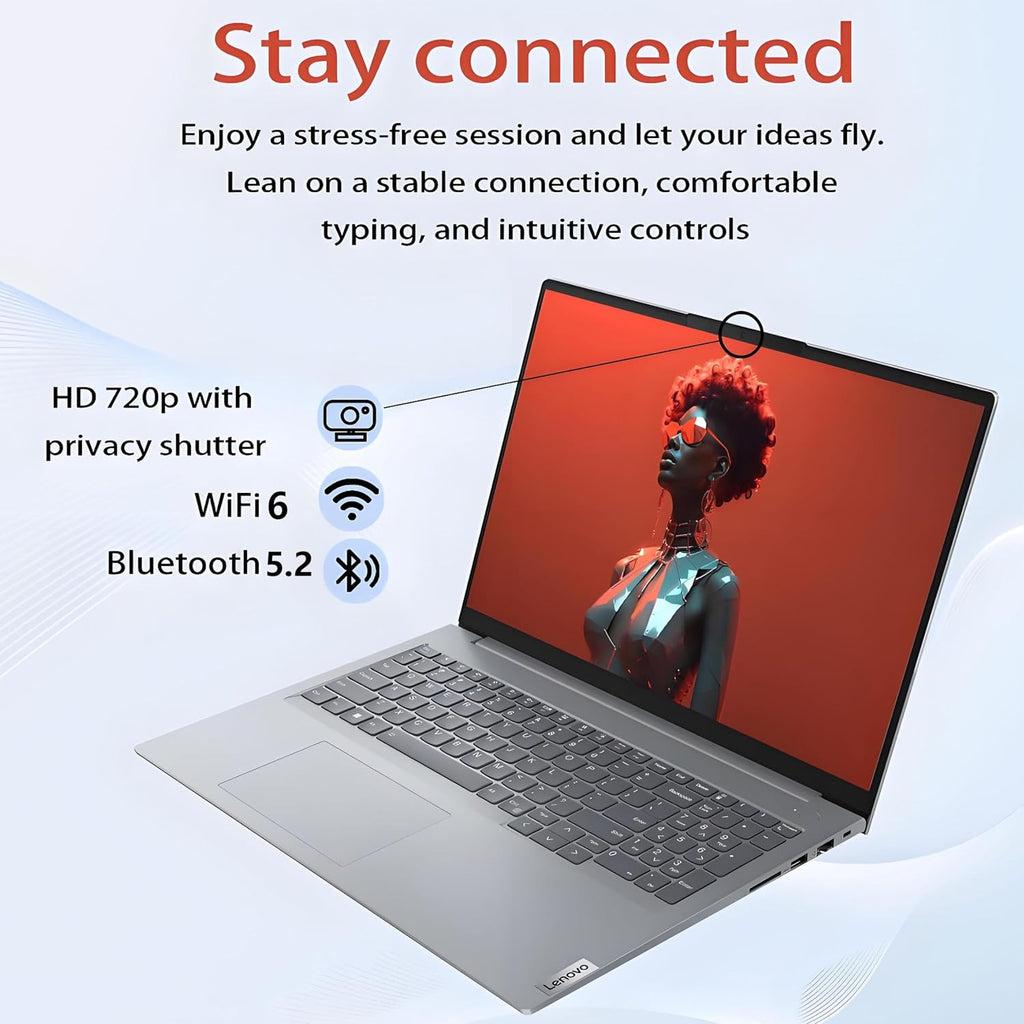 Lenovo 16' FHD Business and Student Laptop Computer, Lifetime Office 365, 13th Gen Intel 14-Core i7-13700H, 8GB DDR5 RAM, 512GB PCIe SSD, WiFi, Fingerprint Reader, Thunderbolt 4, Windows 11 Pro, Gray