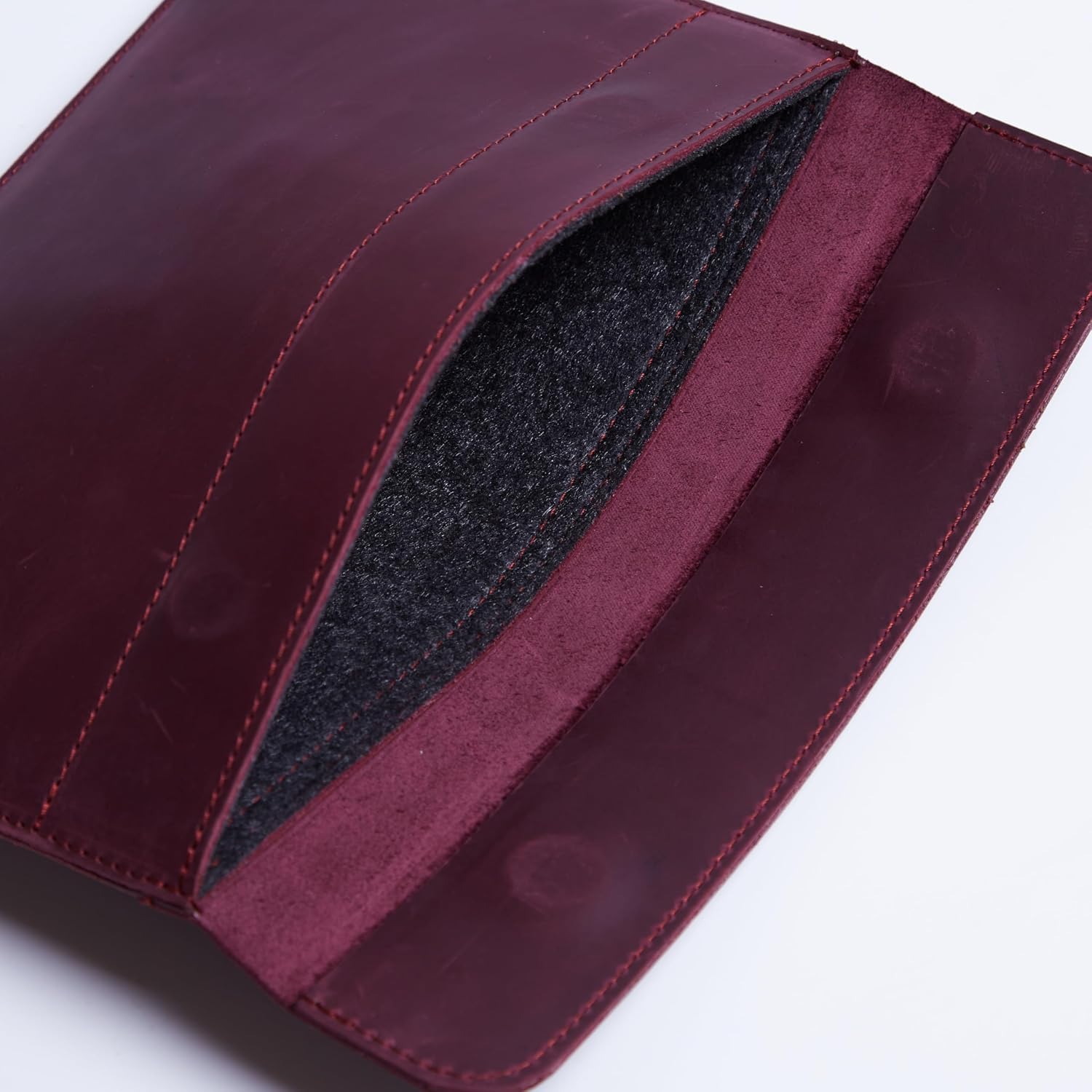 Leather Laptop Case Made for MacBook Pro 14 Sleeve Carrying Protective Cases Compatible with MacBook Pro 14' M1 M2 M3 M4 Max A2442 A2779 A2992 A2918 A3402 2024 2025 Genuine Vintage Leather, Burgundy