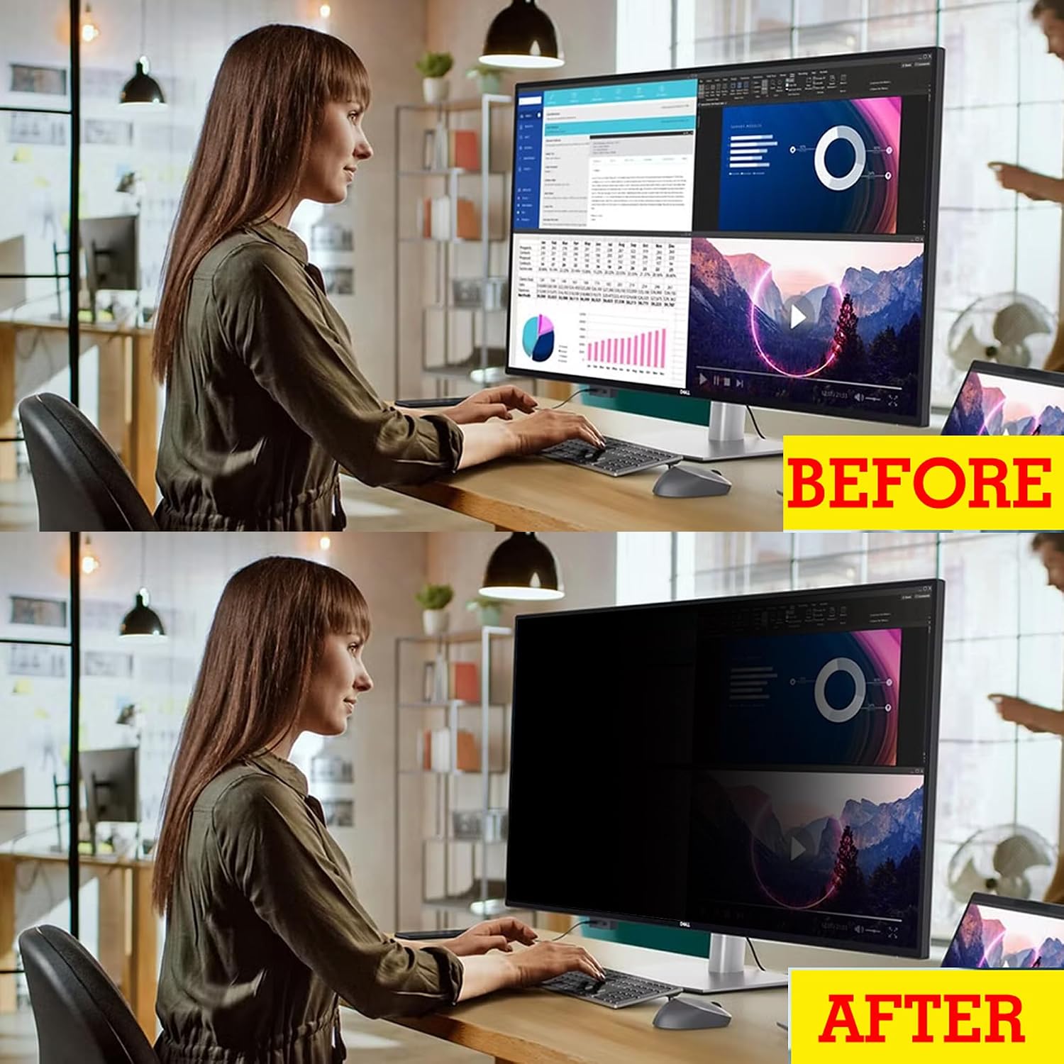 45 Inches Privacy Screen Filter for 21:9 Ultrawide Curved Monitor | Computer Privacy Shield | Anti Glare | Anti Blue Light Protector