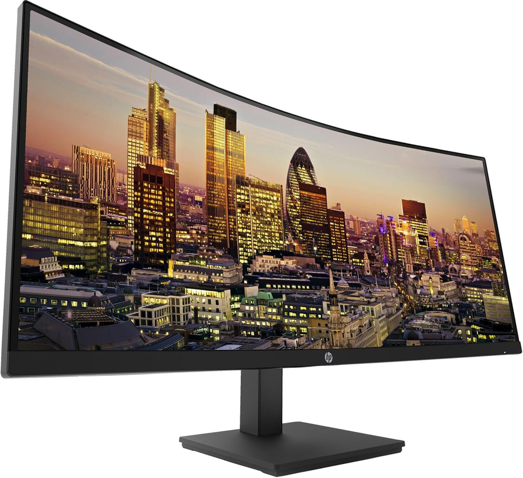 HP P34HC G4 Curved 34 inch 3440 x 1440 2K WQHD LCD Monitor 2-Pack Bundle with Built-in Speakers